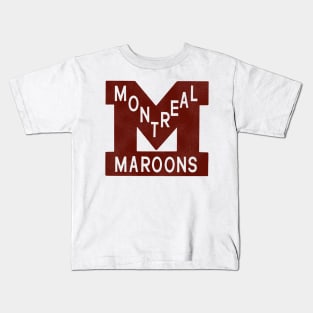 Defunct Montreal Maroons Hockey Team Kids T-Shirt